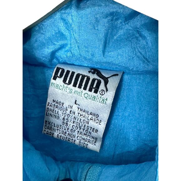 Vintage PUMA Swish Blue Lined Windsuit Jacket & Pants Women's Large - Picture 8 of 13